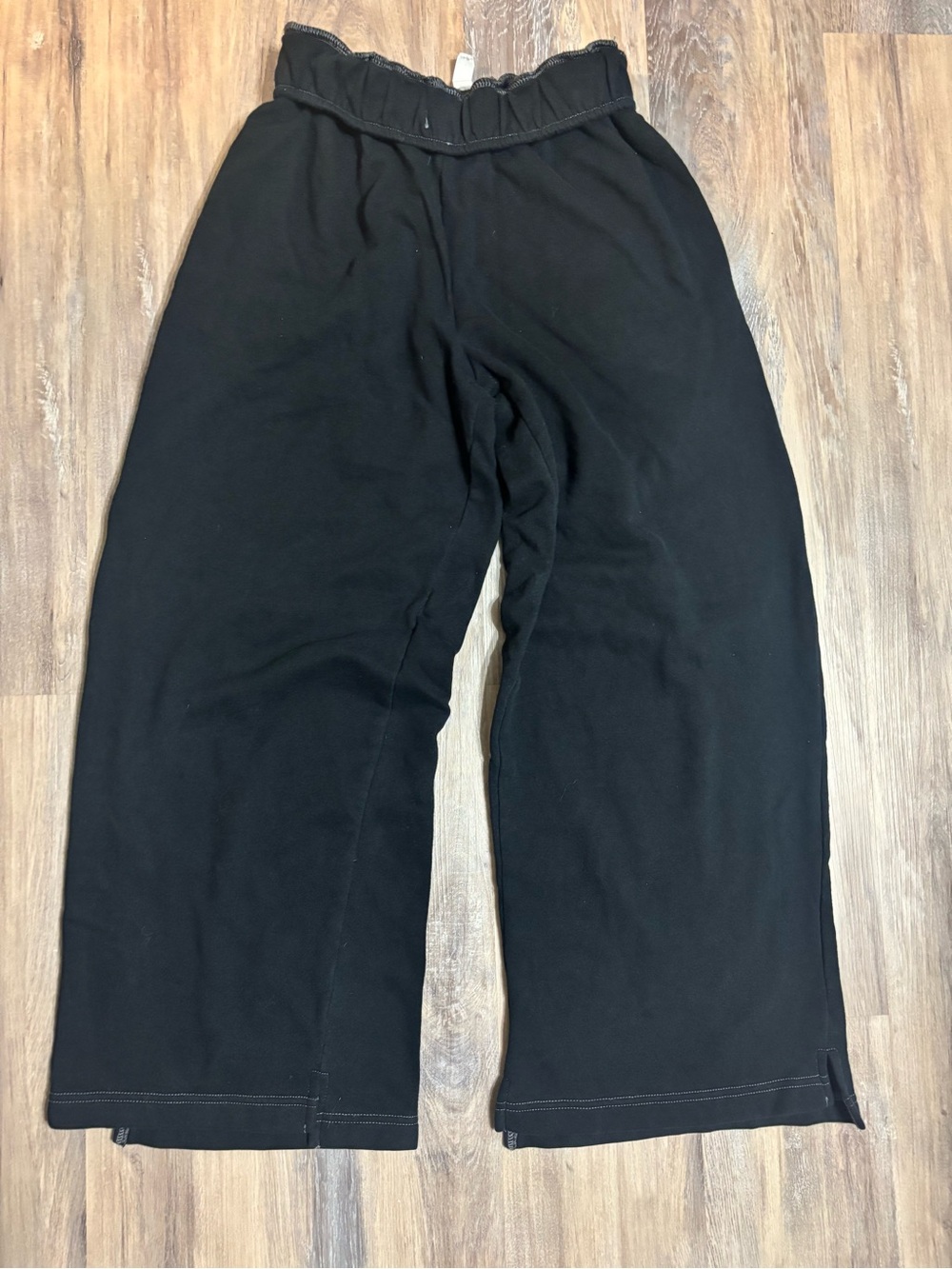 Out From Under Black Wide Leg Fold-over sweatpants size small